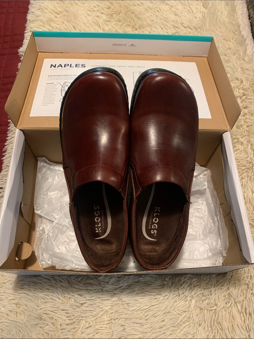 Klogs Naples Men's Slip-On Loafers in Dark Brown Size 9 WIDE